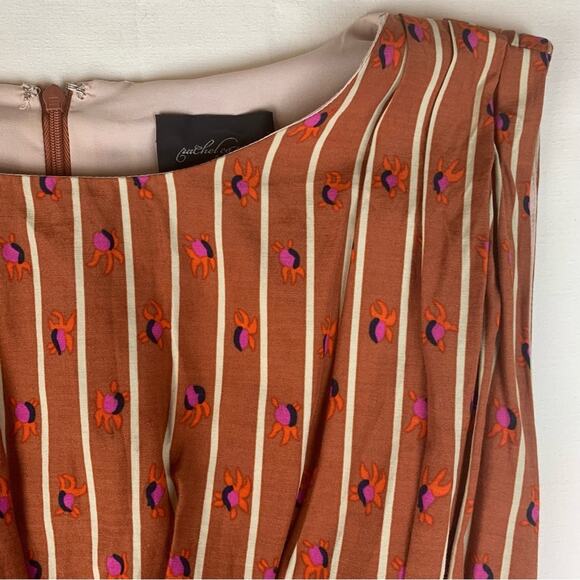 Rachel Comey Brown and White Striped Mini Dress - Picture 5 of 12